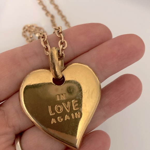 💛 YSL “In Love Again” Vintage Gold Heart Necklace + Bonus Vintage Chain - Picture 7 of 8